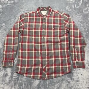 Horny Toad Shirt Mens Sz M Smythy Button Up Long Sleeve Organic Cotton Plaid